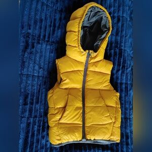 Toddler Yellow Puffer Vest with Hood